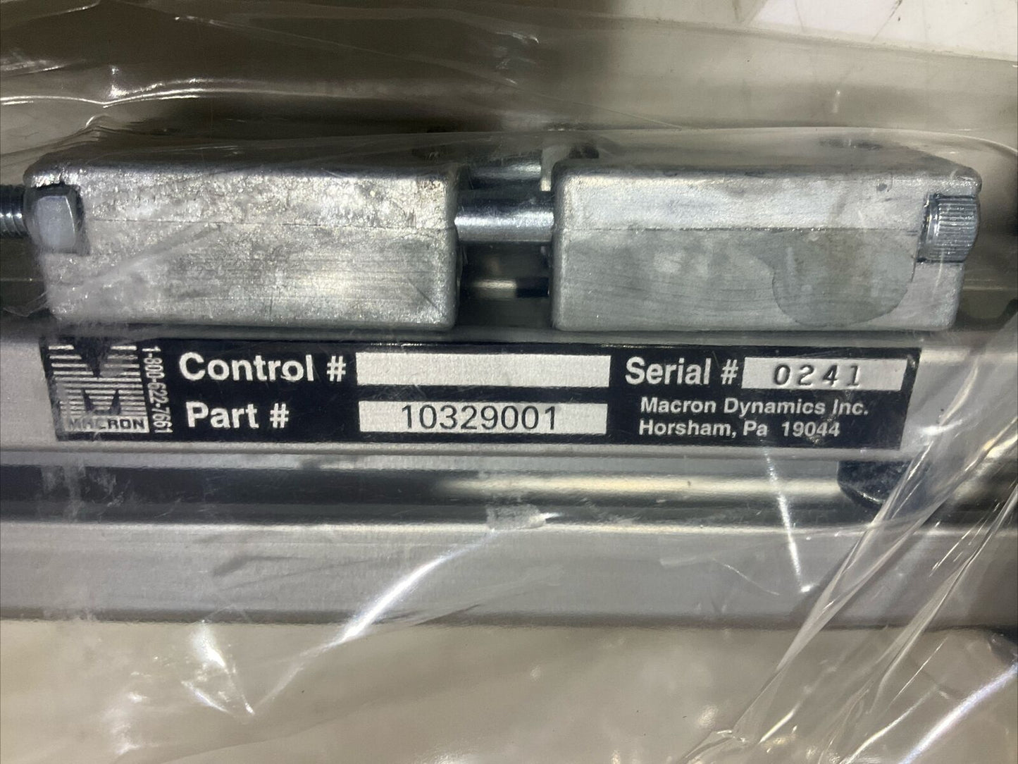 MACRON DYNAMICS 10329001 0241 LINEAR RAIL U3S