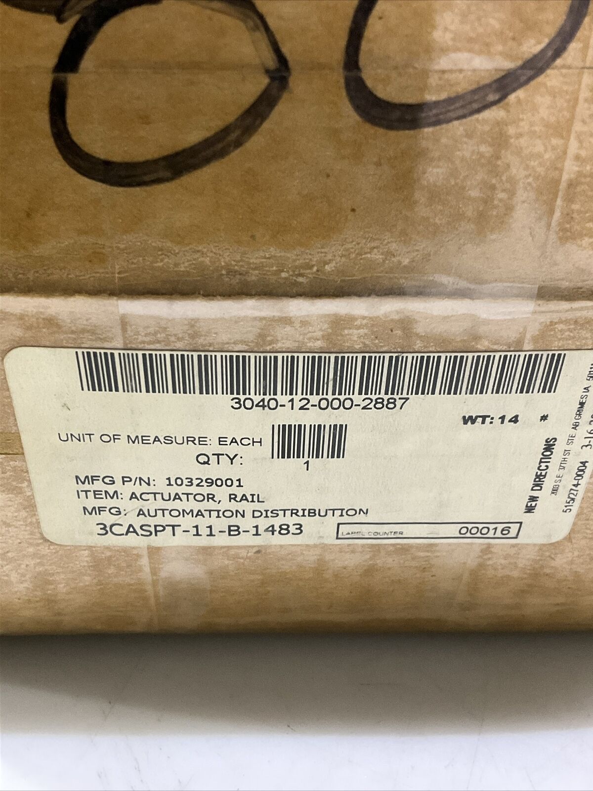 MACRON DYNAMICS 10329001 0241 LINEAR RAIL U3S