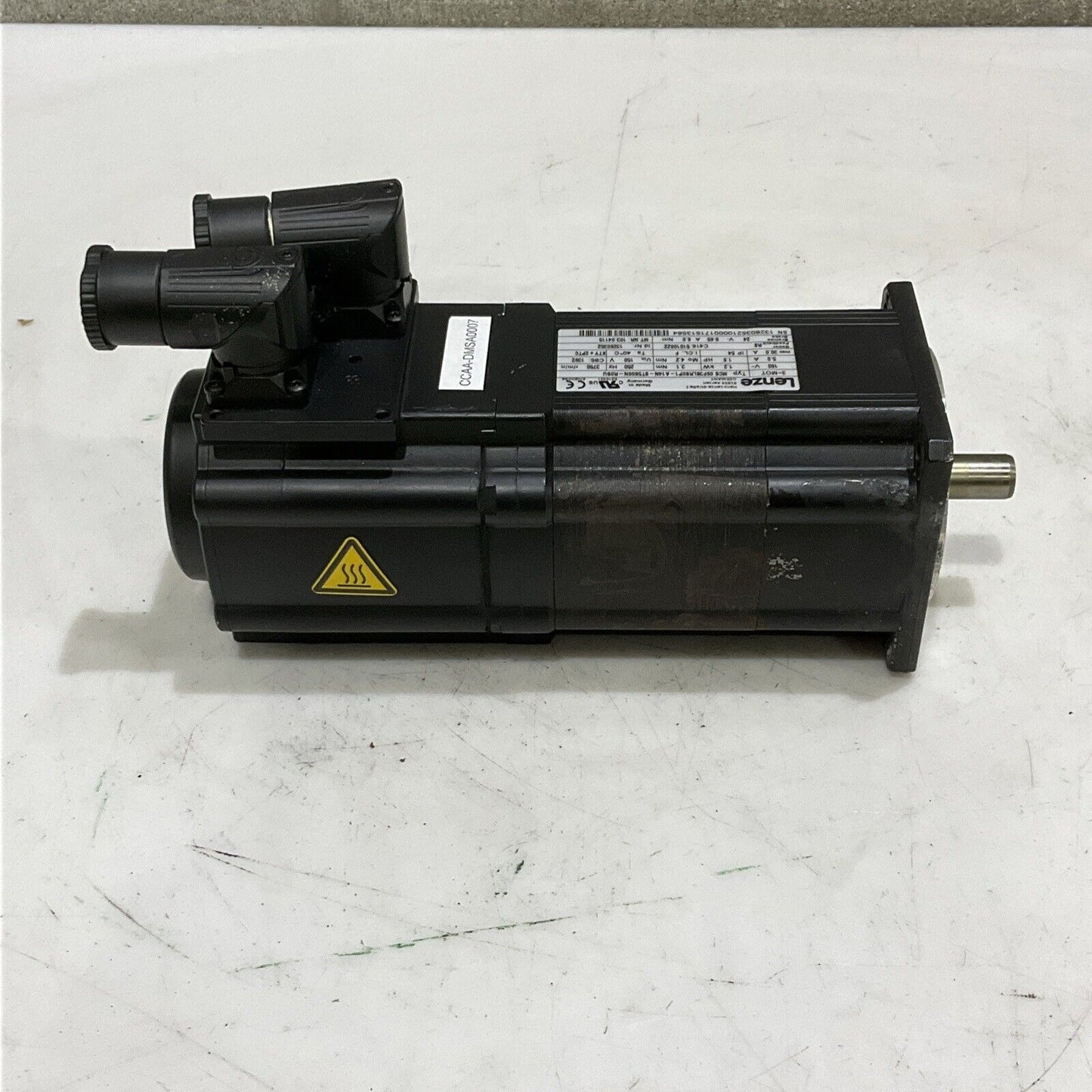 LENZE MCS 09F38LRS0P1-A14N-ST500N-R0SU SERVO MOTOR 160V 5.0A 30A 3750 RPM U3S