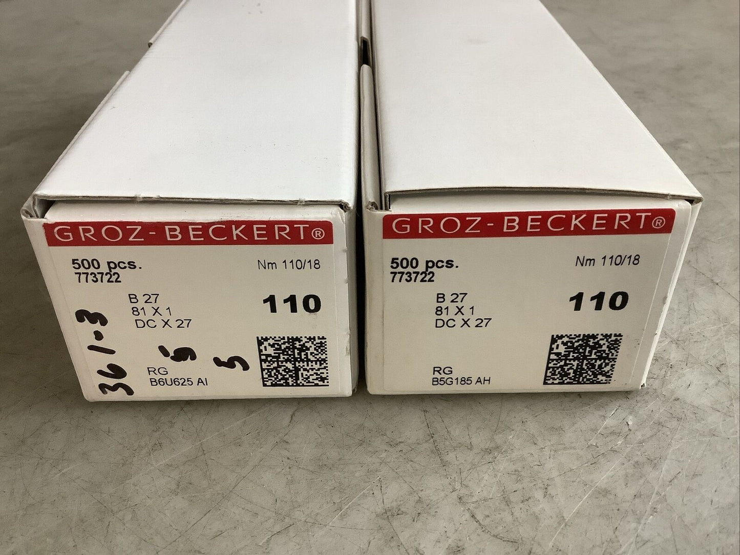GROZ-BECKERT 773722 SEWING MACHINE NEEDLES B27 81 X 1 DC X 27 RM6 - QTY 800