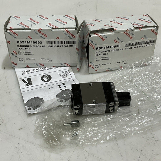 REXROTH R166611420 R021M10695 SLIDER BEARING RUNNING BLOCK LOT OF 2 U3S