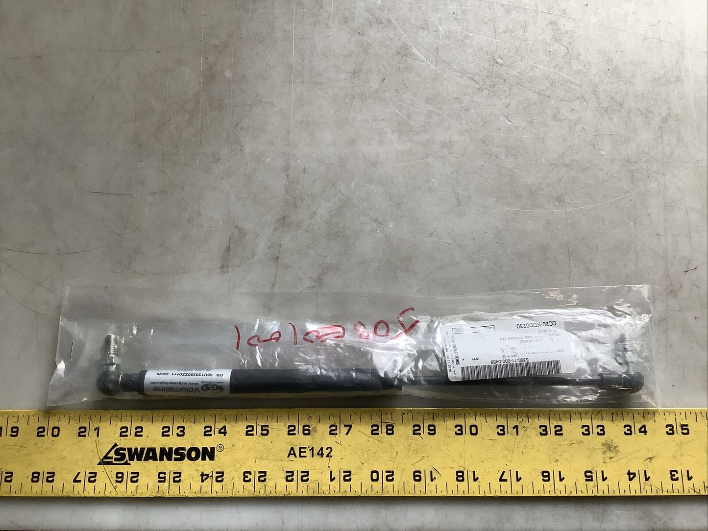 IGS 66U120280ZZ0111 VOLUMELINE GAS SPRING 25LBS FORCE U3S