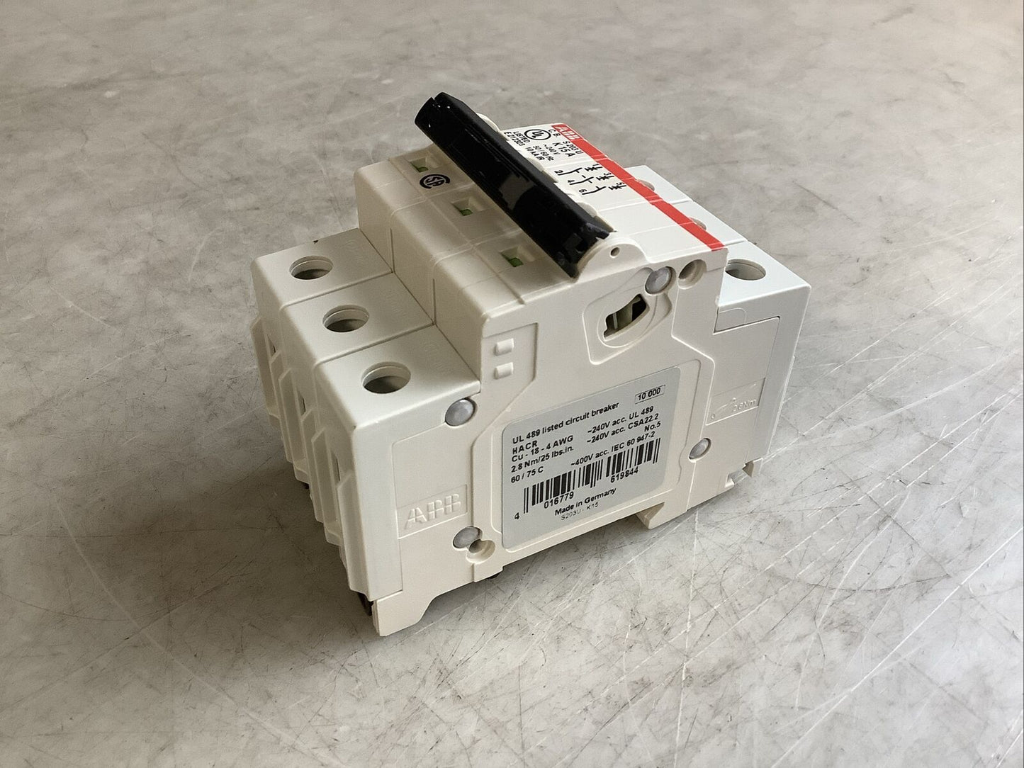 ABB S203U-K15 CIRCUIT BREAKER 15A 240V 3 POLE U3S