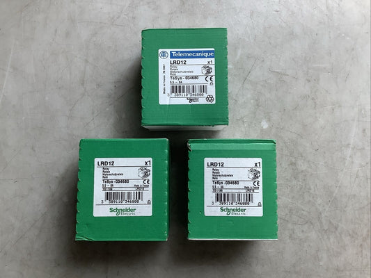 SCHNEIDER ELECTRIC LRD12 RELAY 5.5-8A U3S - LOT OF 3